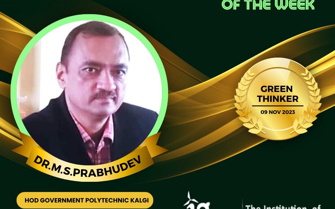 Dr.Prabhu Dev M.S designated as IGEN Green Contributor – dtd 09th Nov 2023